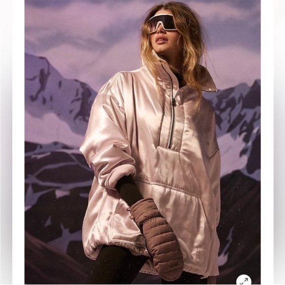 FP Movement by Free People Jackets & Blazers - Free People Movement Lilac Satin Pullover Jacket Half Zip NWOT Size Small